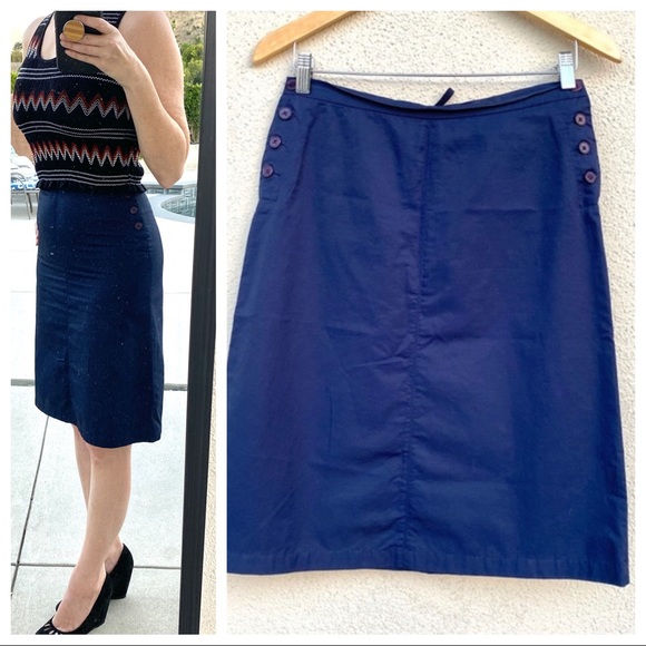 THE LIMITED skirt A-line corset back women’s lace up back navy blue business 4 - Picture 14 of 14